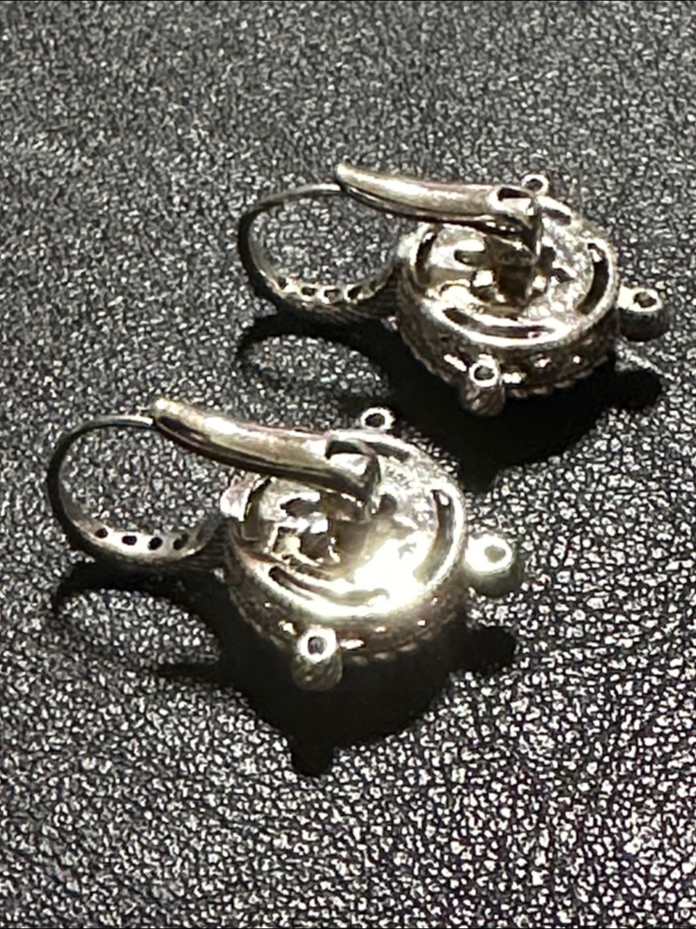 Judith Ripka Sterling 925 CZ Cluster Drop Earrings - Picture 9 of 14